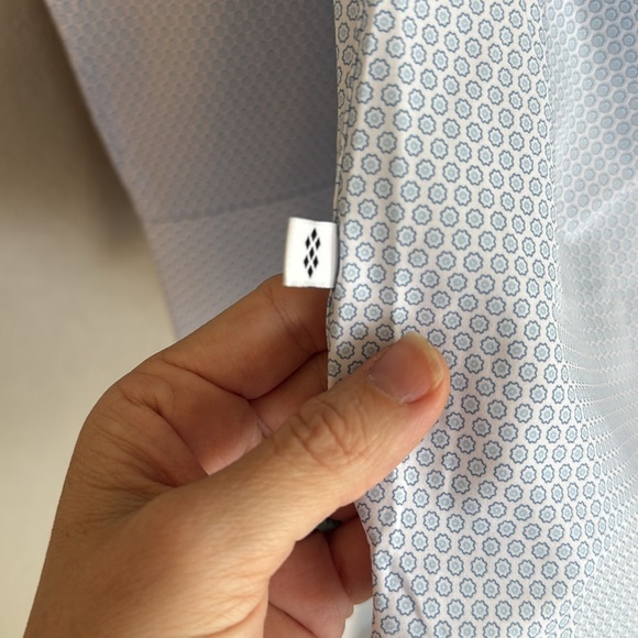 7 Diamonds Blue Dress Shirt Classic Style - Picture 8 of 9
